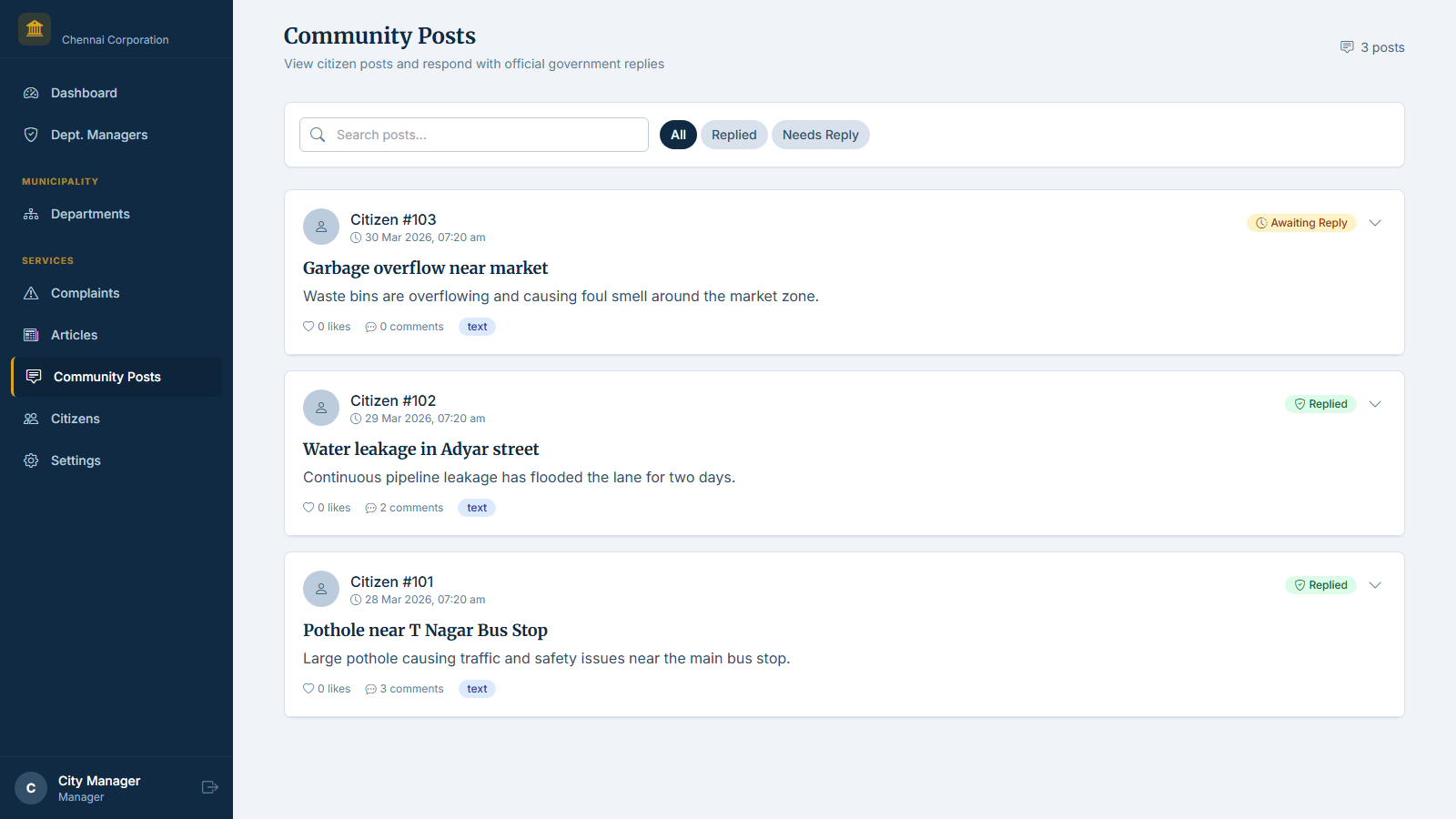 Community posts