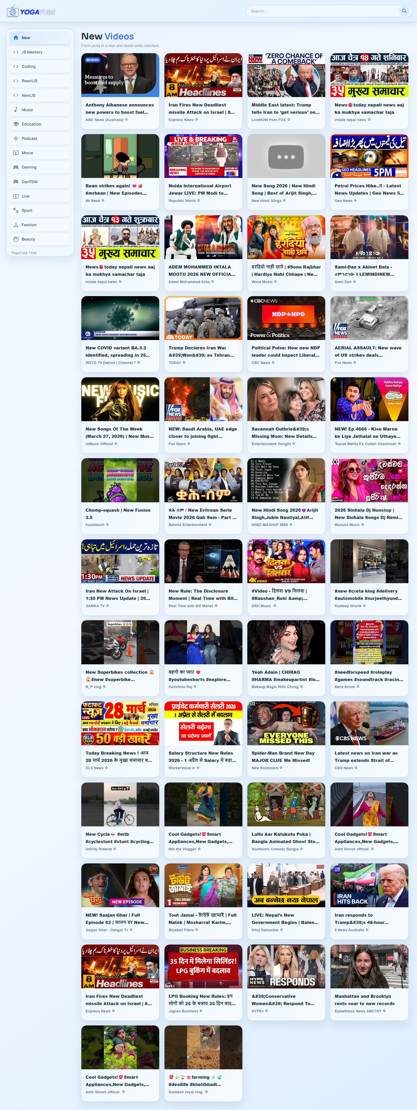 Home feed (desktop)